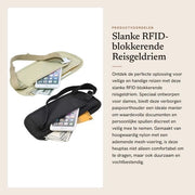 Portafoglio RFID bloccante per donna - Portafoglio RFID bloccante per uomo - Portafoglio RFID per escursioni - Portafoglio RFID leggero - Dimensioni: 26 x 13 cm - Portafoglio con chiusura a zip