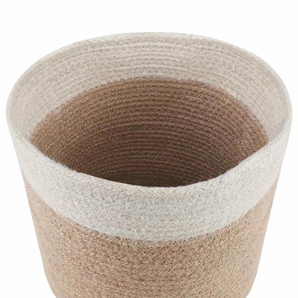 Set di Vasi per Piante 2 pcs Naturale e Bianco Ø 21 x 21 cm 42012246
