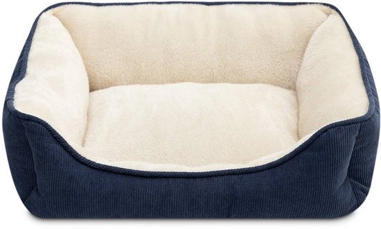 Letto per Gatti e Cuccioli in Piuma, Cuscino Respirante per Animali, Blu (55 * 45 * 15cm)