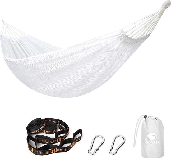 Hangmat in Tessuto Respirante con Cinture a Sbarre - Sostiene fino a 450 Lb - Sedia a Sospensione Resistente per Giardino e Esterno - Sedia a Sospensione Solida con Ruote