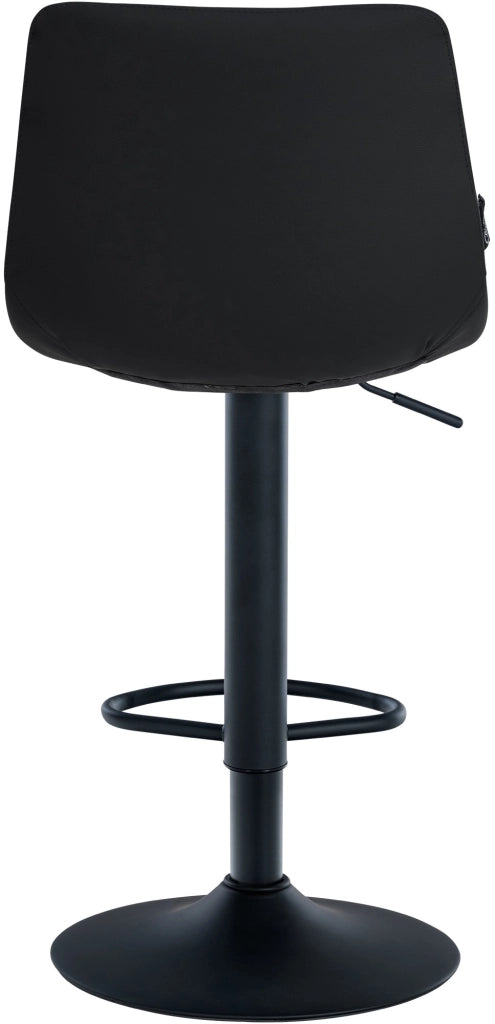 Set di 2 sgabelli da bar Jerry in similpelle nero,nero