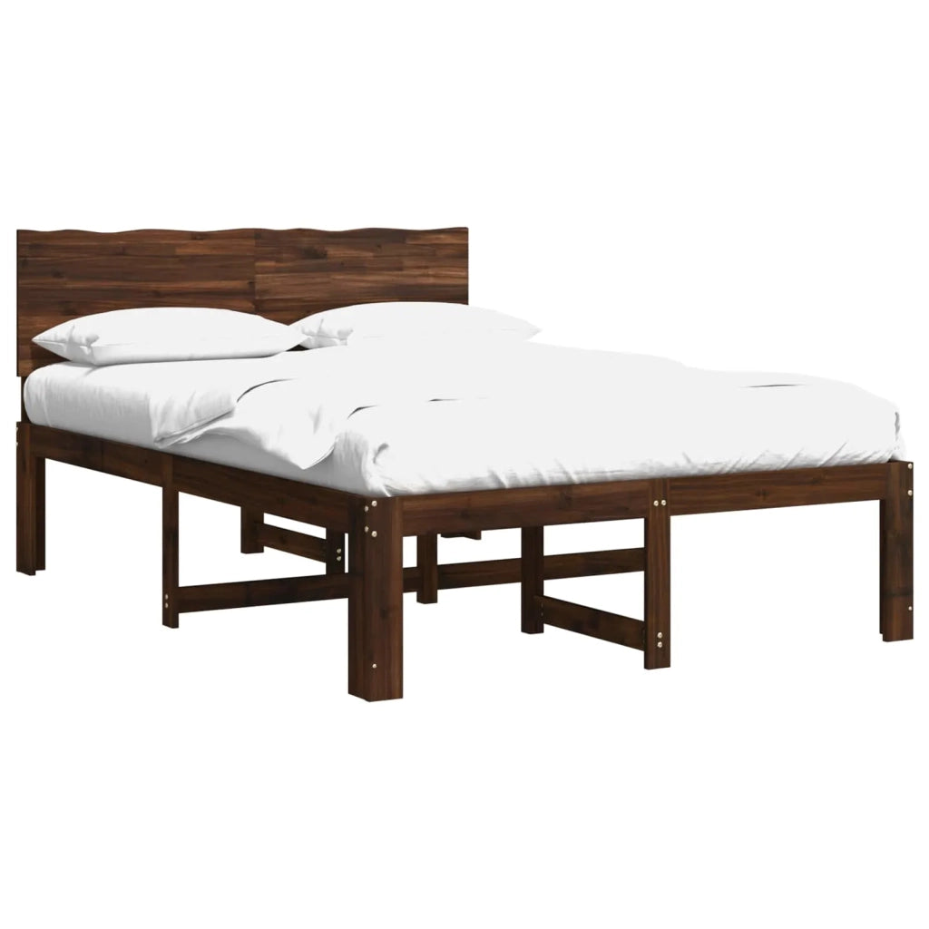 Letto matrimoniale con testiera ROSTOCK Marrone Scuro 903419