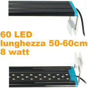 Trade Shop - Lampada D113 Luce Plafoniera Allungabile Led Per Acquario Bordo Vasca 8w -