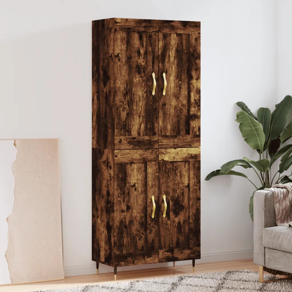 Credenza Rovere Fumo  69,5x34x180 cm in Legno Multistrato 3199670