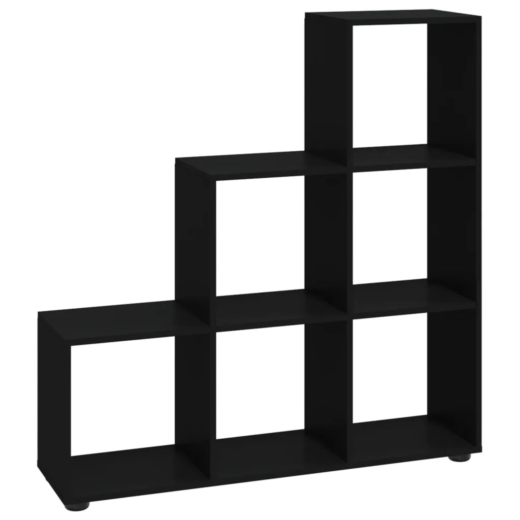 Libreria a Scala Nera 107 cm in Legno Multistrato 342603