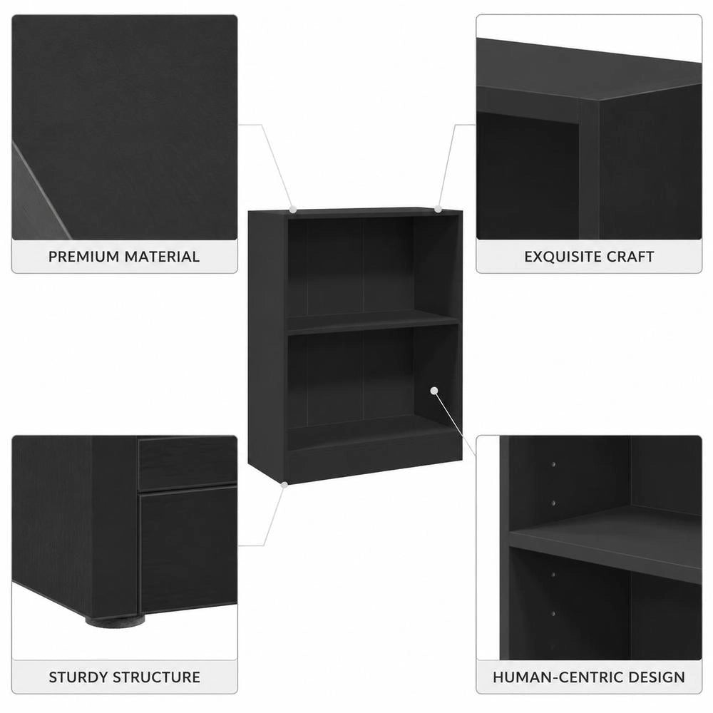Bookshelf Black 60x24x76 Cm Wood Composite