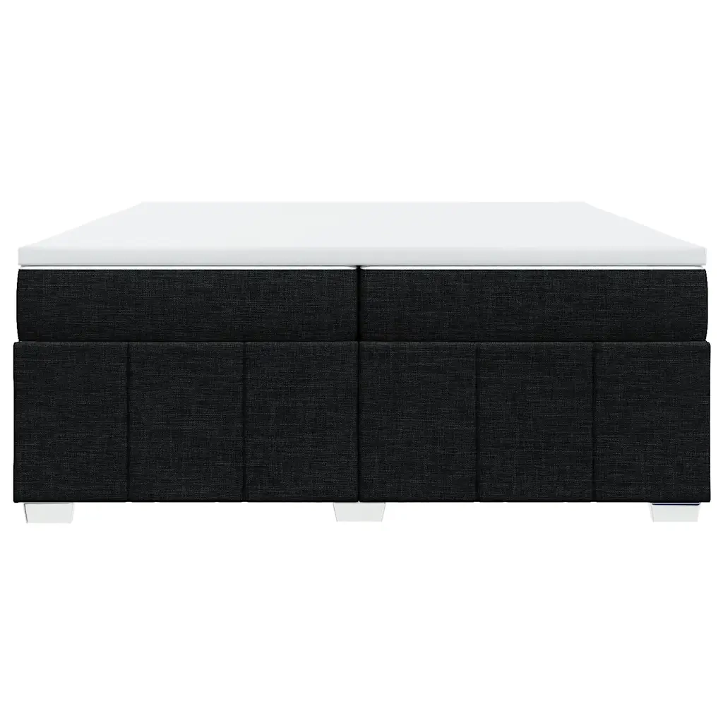 Giroletto a Molle con Materasso Nero 200x200 cm in Tessuto 3285500