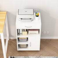 Mobile multifunzionale, tavolino, stampante, scaffale, ripiano moderno, 50 cm