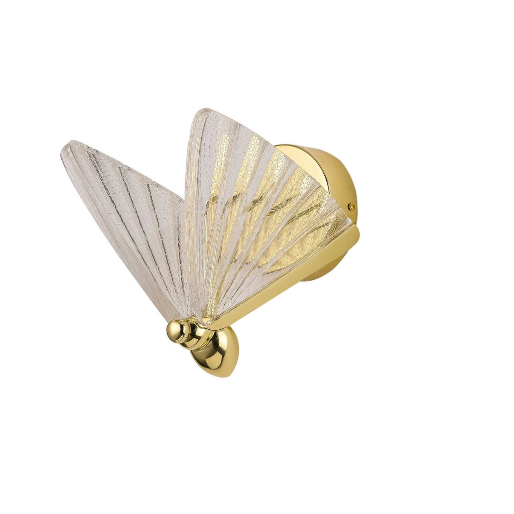Applique Mariposa Light Prestige 2 LED ottone vetro