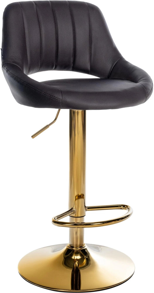 Sgabello da bar Milet in ecopelle oro 1