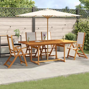Set Pranzo da Giardino 5pz Legno Massello di Acacia e Textilene 3279288