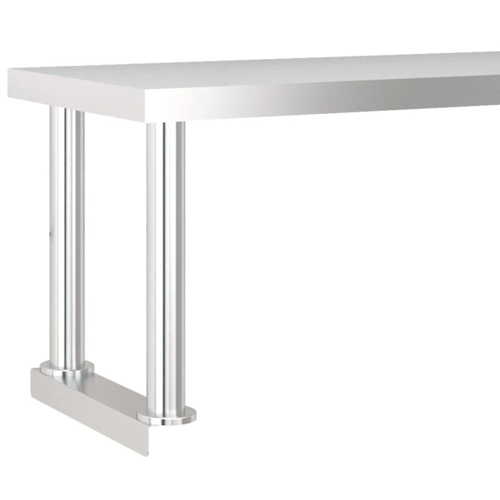 Tavolo da lavoro professionale da cucina con ripiano 120 x 60 x 115 cm acciaio inox 02_0045423