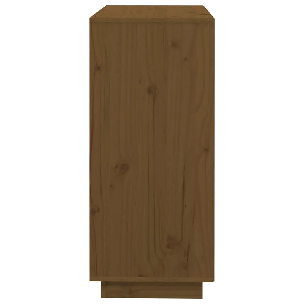 Credenza Marrone Ambrato 74x35x80 cm in Legno Massello di Pino 814352