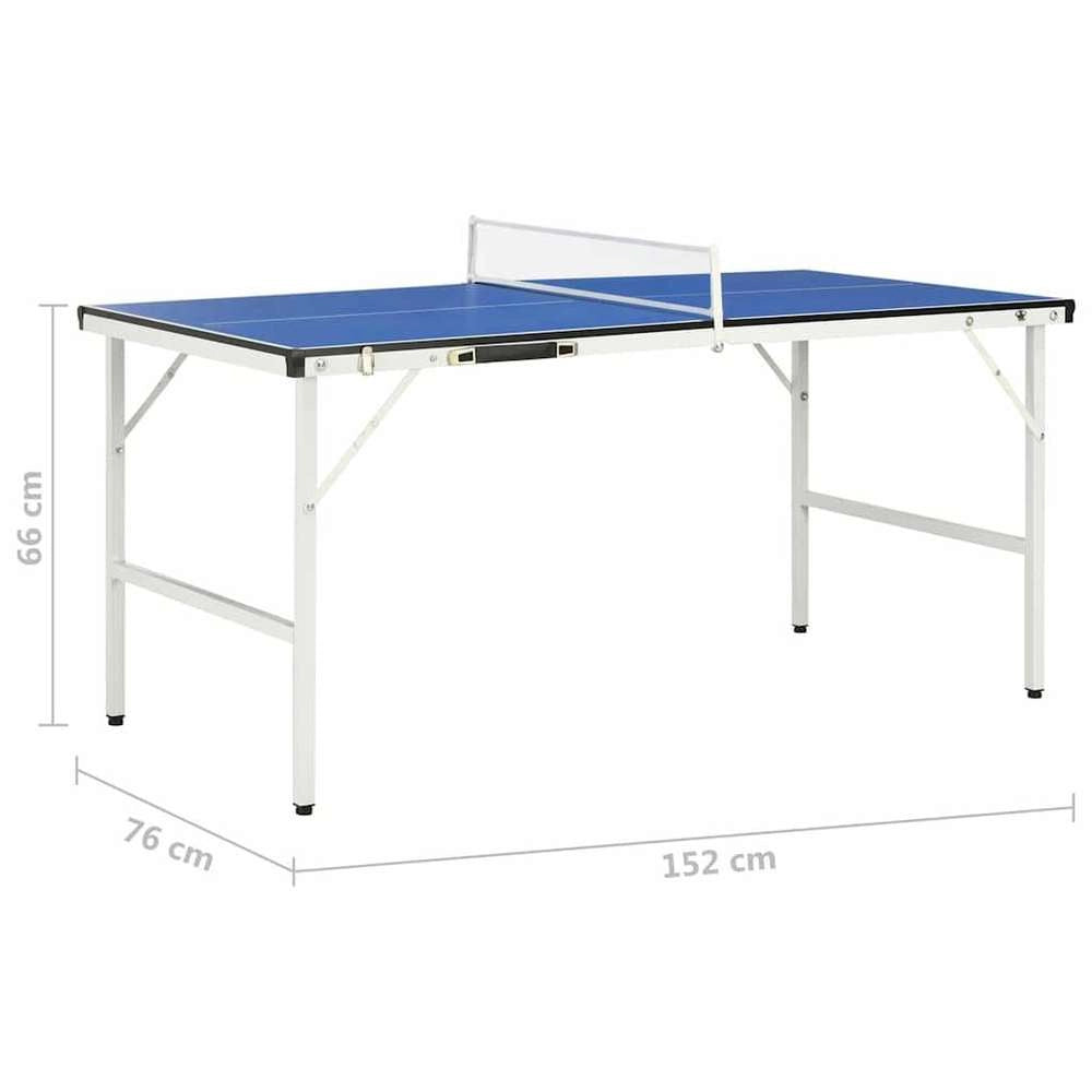 5-foot Ping-pong Table With Net, 152 X 76 X 66 Cm, Blue