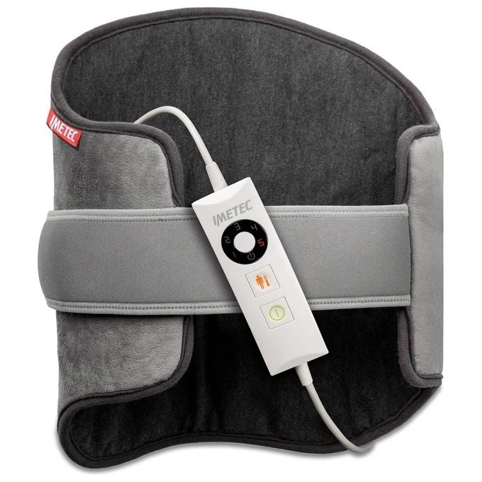 Imetec 16963 Intellisense Lumbar Termoforo Lombare 5 Temperature Fascia Elastica Electro Block Lavabile 61x38 cm