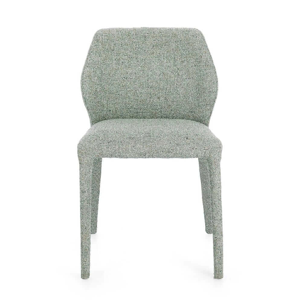 Set di 2 Sedie Imbottite in Tessuto con Gambe in Acciaio - HAZEL