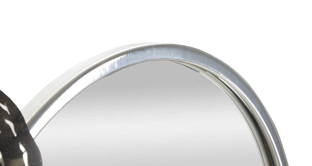 Pannello da Muro Hop con Specchio 106x3,8x48 cm in Ferro e MDF e Specchio Argento