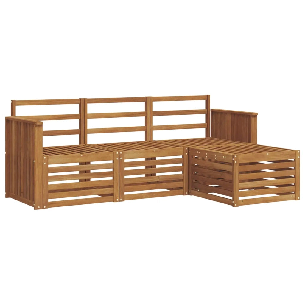 Set di divani da esterno 4 pcs Naturale