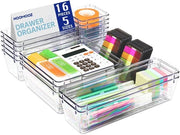 Organizzatore trasparente in plastica - 25 pezzi - versatile - sistema di archiviazione