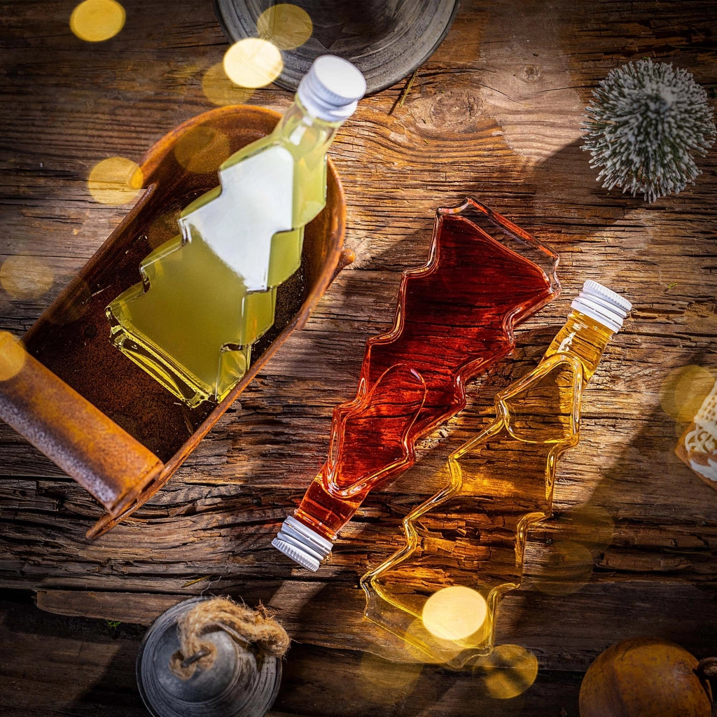 KADAX Butelka choinka 200ml pakiet 5szt z zakętką