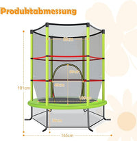 Trampolino Elastico Bambino in Acciaio, Tappeto Elastico Bambini da Esterno e da Interno, con Rete e Cusicnetti Antiscivolo