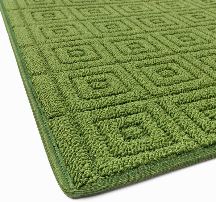 Tappeto Cucina 3D Antiscivolo Tinta Unita Assorbente Verde 57x40 cm
