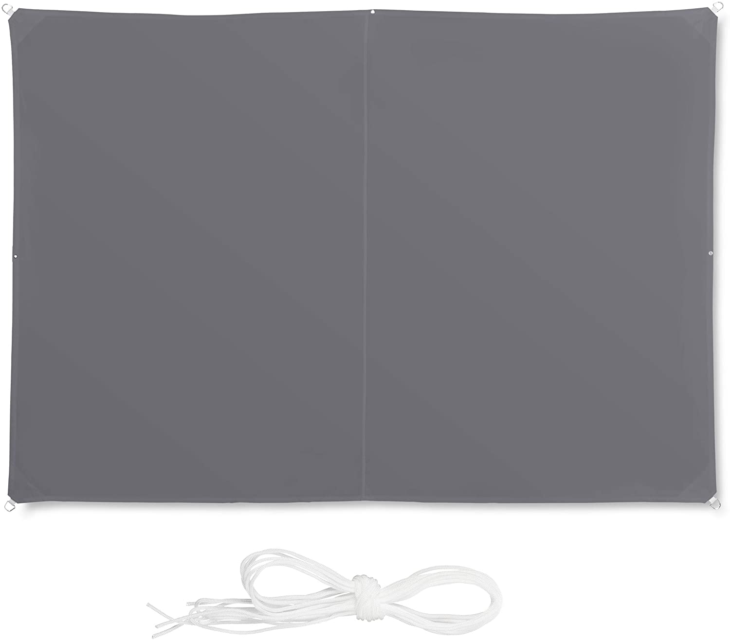 Vela ombreggiante rettangolare 2 x 3 m grigia 13_0002933