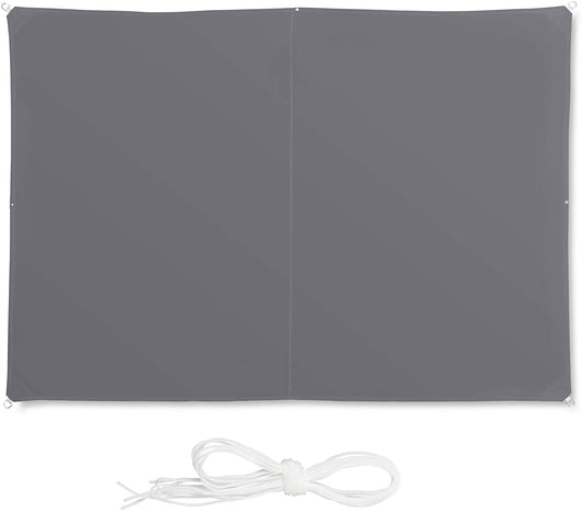 Vela ombreggiante rettangolare 2 x 3 m grigia 13_0002933