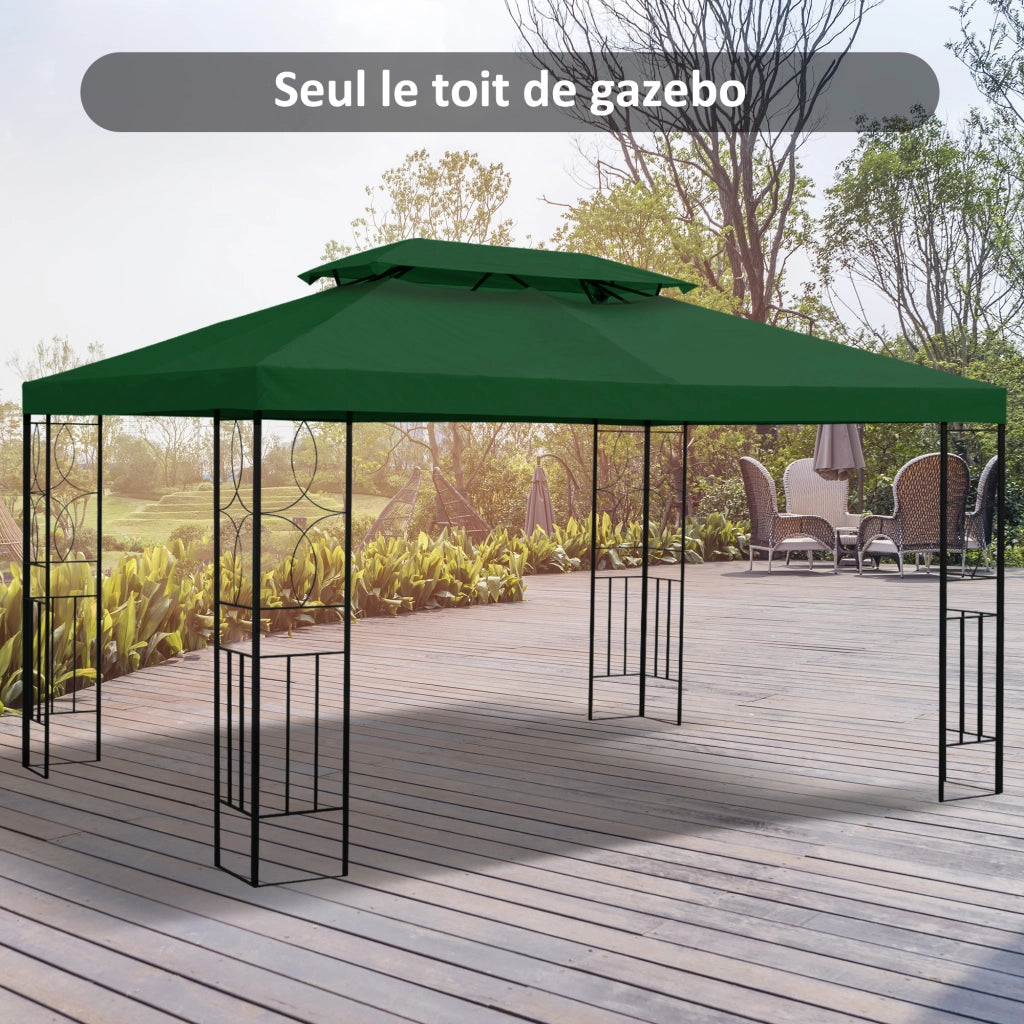 Tenda da giardino 3x4 m ¨C zephmum ¨C verde polyester 180 g/m2