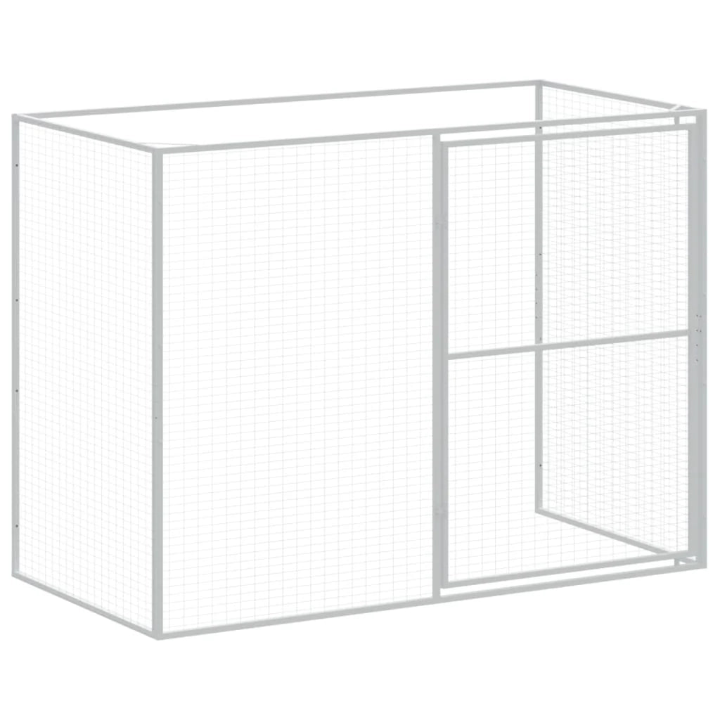 Cuccia per cani con recinto chiaro 214 x 661 x 181 cm grigio 02_0043509