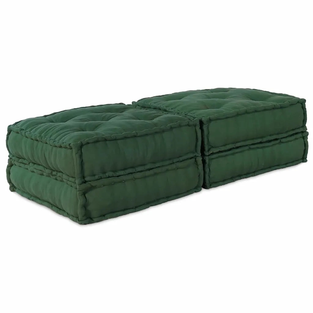 vidaXL Cuscino 2 pcs Verde 70 x 70 x 36 cm Poliestere