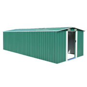 Casetta da giardino cabina ripostiglio casetta da esterno robusta casetta per attrezzi 257 x 580 x 181 cm metallo verde 02_0022177
