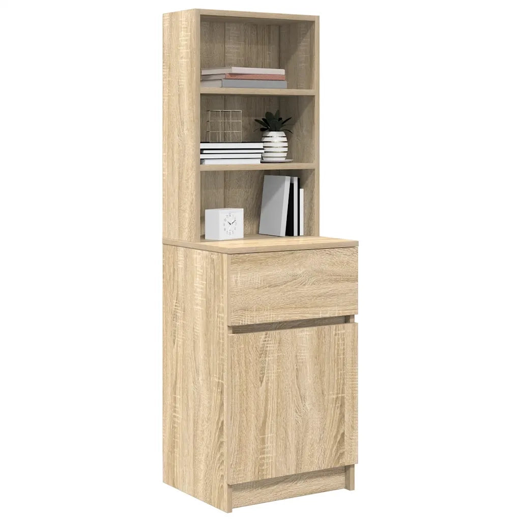Comodino Rovere Sonoma 39x35x125 cm in Legno Multistrato 861312