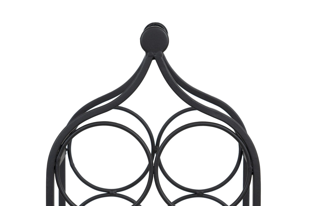 Biscottini Porta bottiglie in ferro battuto finitura nera anticata Cantinetta Offerta