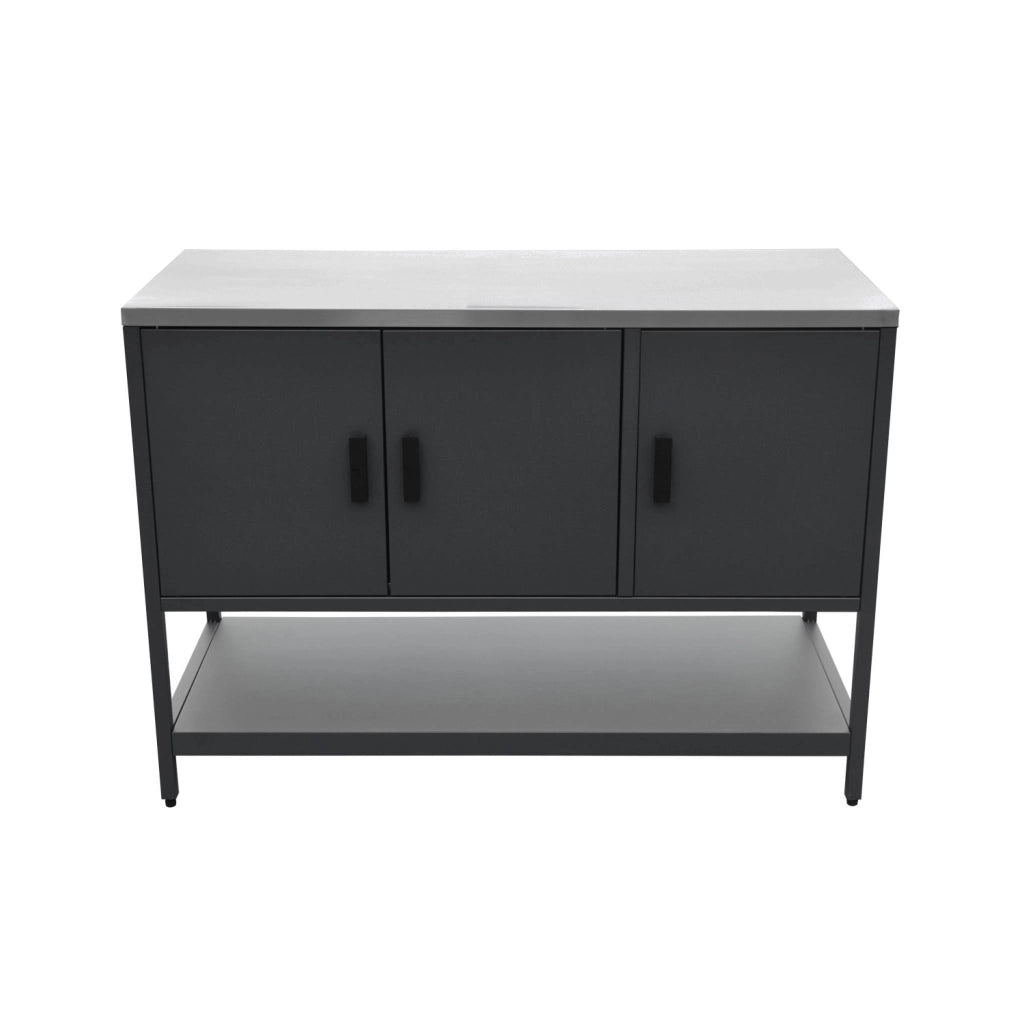 Modulo cucina da esterno in acciaio inossidabile, 3 moduli, nero