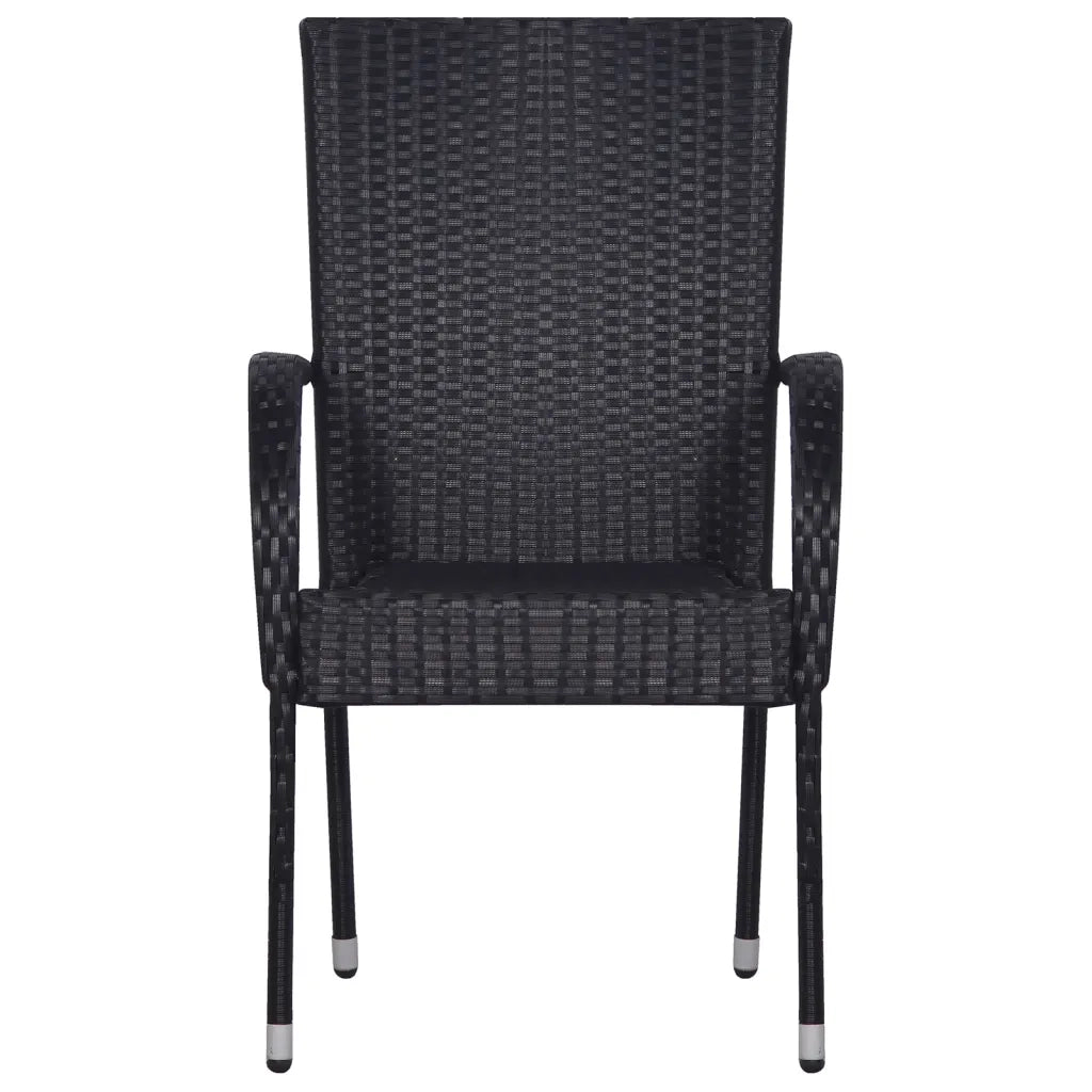 Set Mobili da Pranzo per Giardino 7 pz Nero 3072131