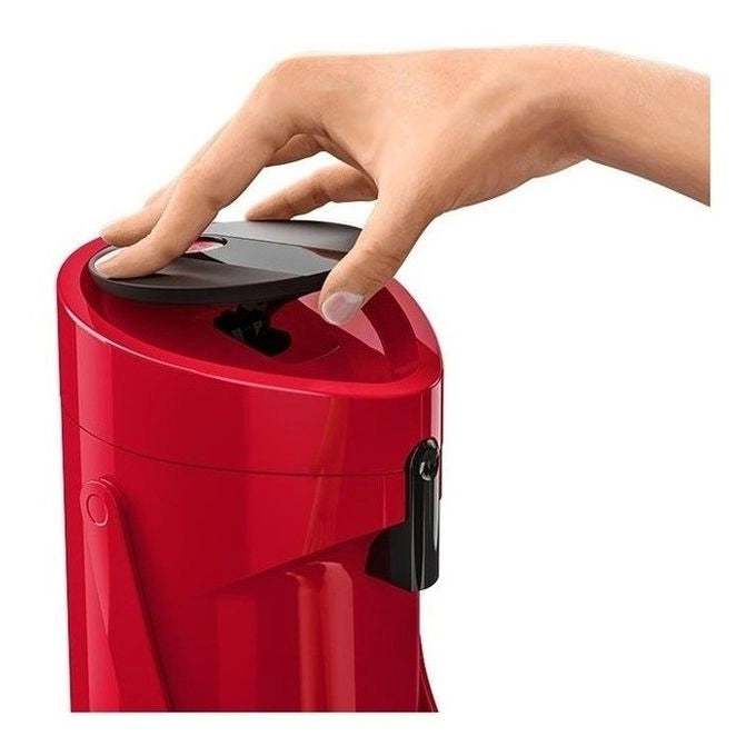 EMSA 515708 Ponza Thermos per bevande 1,9 L con pompa Comfort Press colore Rosso