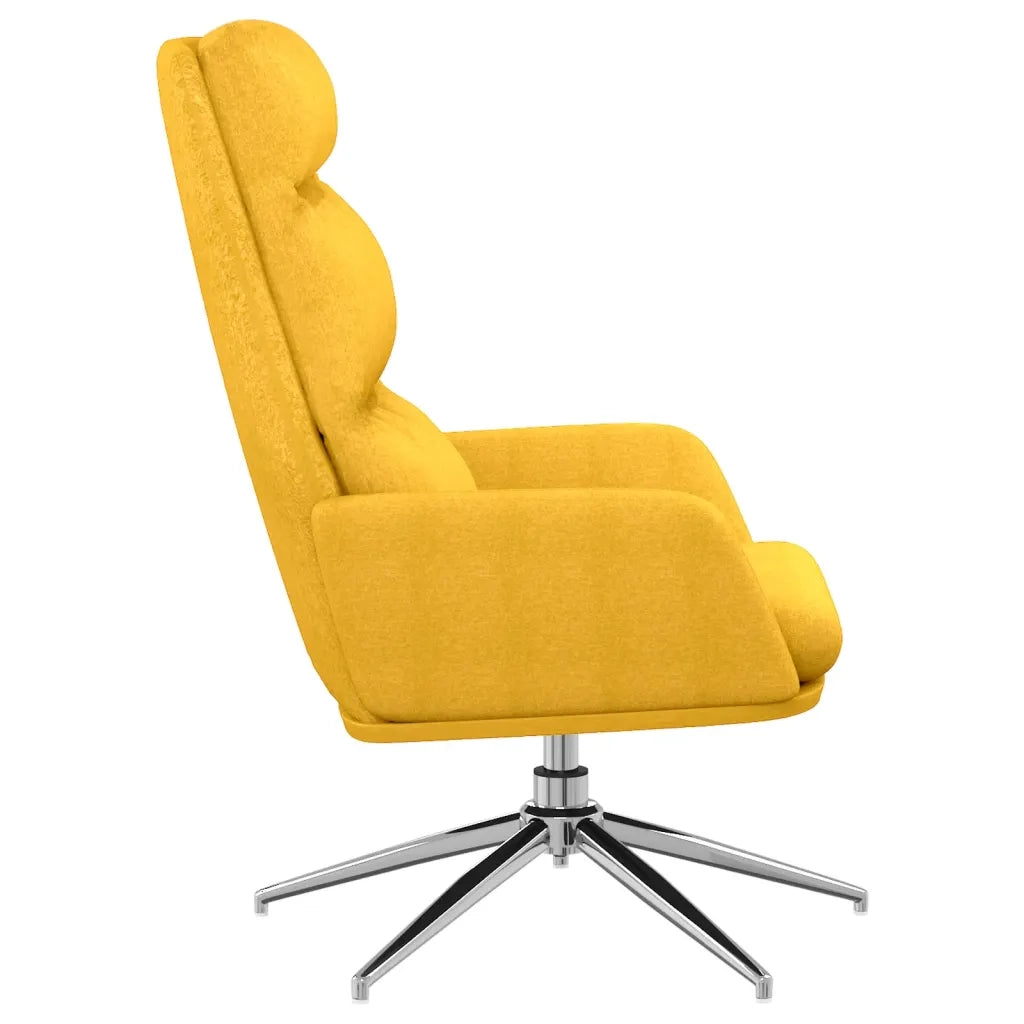 Sedia Rilassante Giallo Senape in Tessuto cod mxl 13972