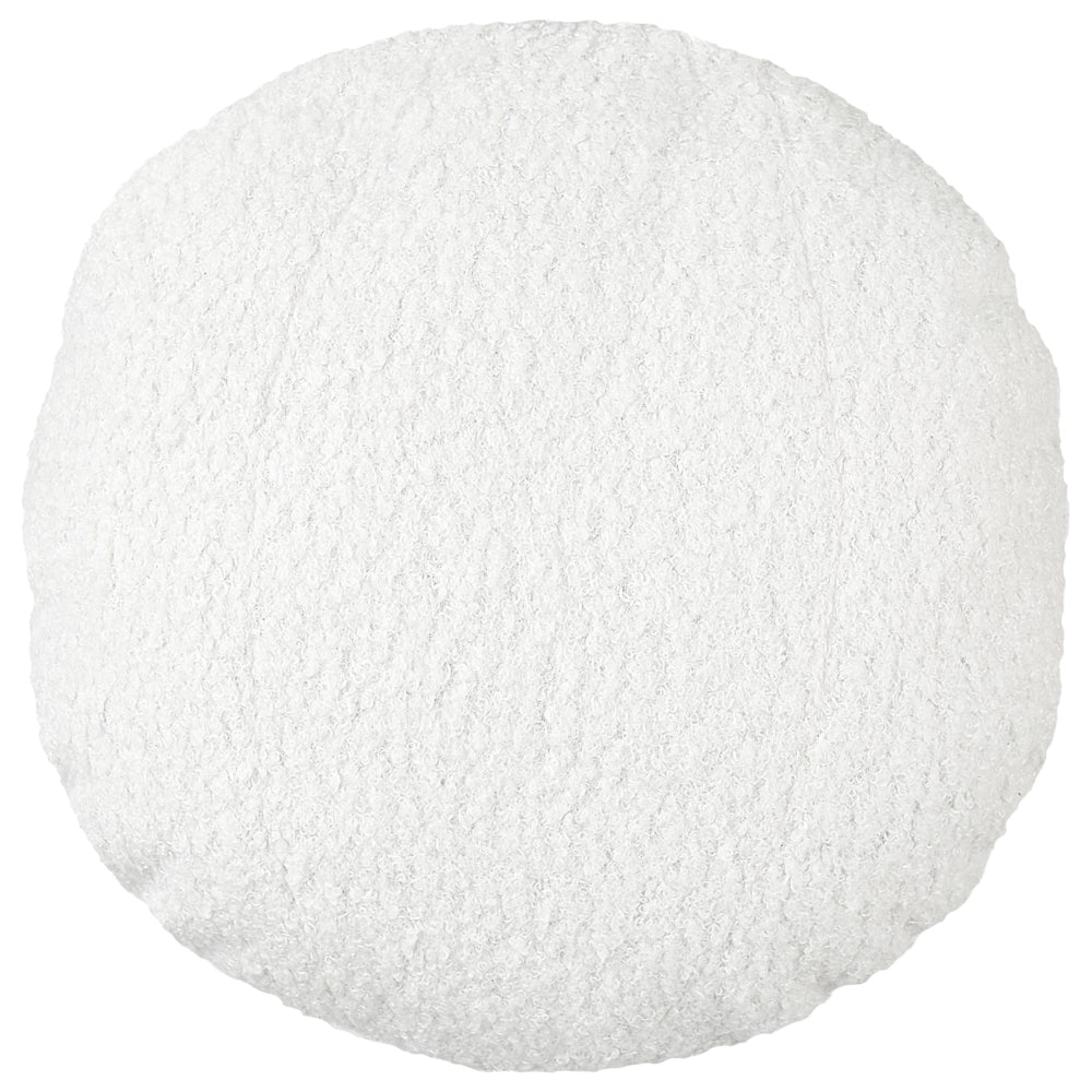 Set di 2 cuscini in tessuto bianco ⌀ 30 cm Cuscini decorativi con imbottitura morbida Accessori Soggiorno Camera da letto