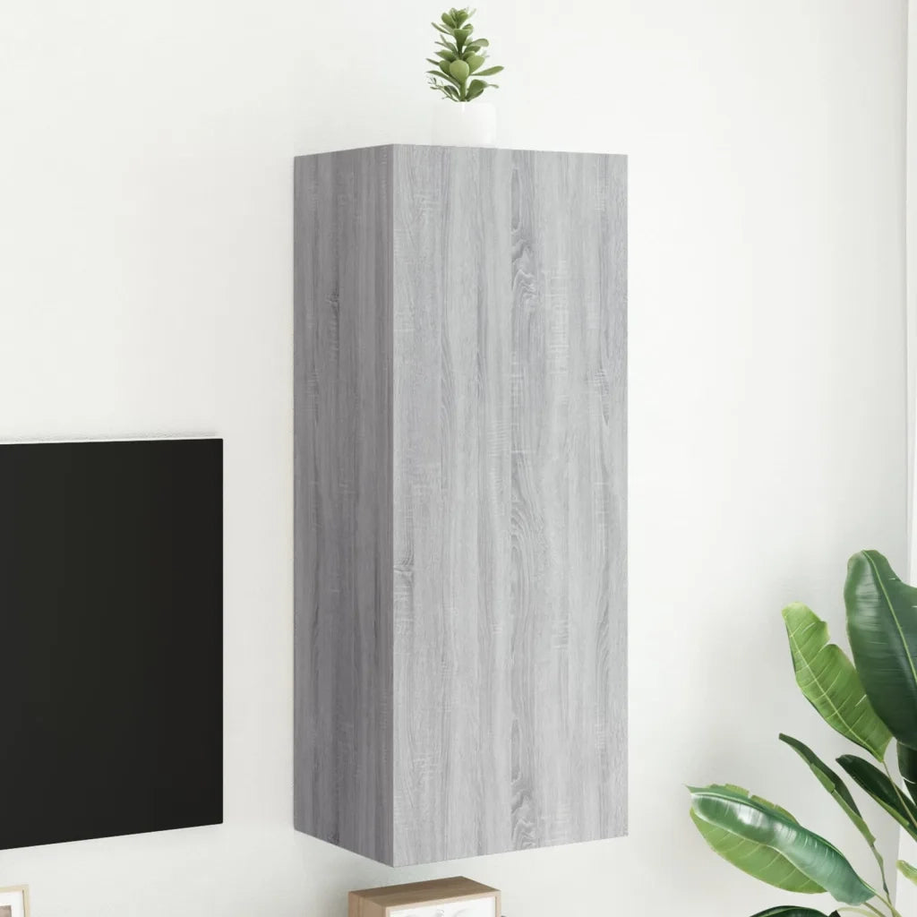 Mobile TV Parete-Credenza per TV sospesa-Console TV  Grigio Sonoma 40,5x30x102 cm Legno Multistrato