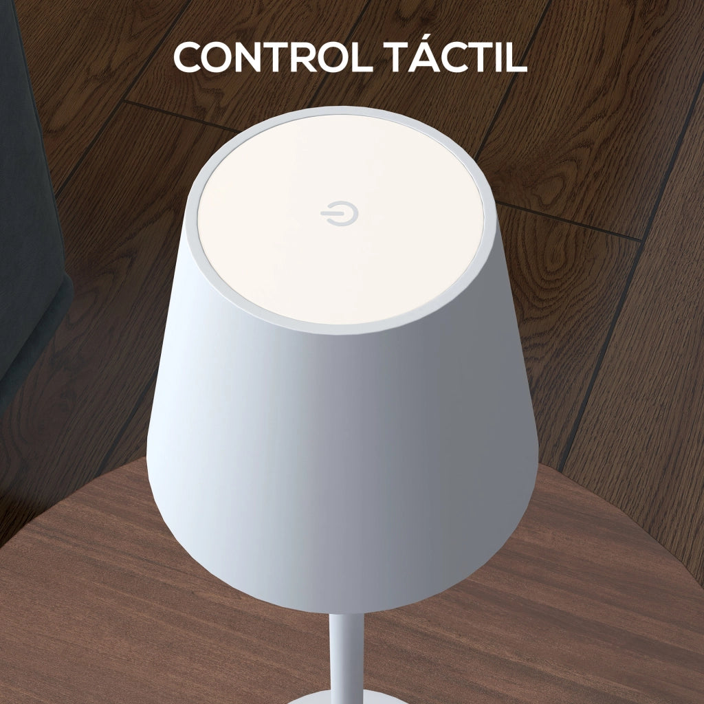 Lampada da Tavolo LED Ricaricabile ¨C zephmum ¨C Grigio 3 Colori ?11,2x36,5 cm