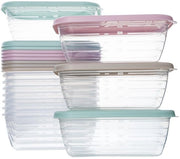 Confezione da 12 contenitori alimentari in plastica 500ml, BPA-free, magnetron-resistente, lavastoviglie-resistente, congelatore-resistente, contenitore con coperchio, contenitore riutilizzabile