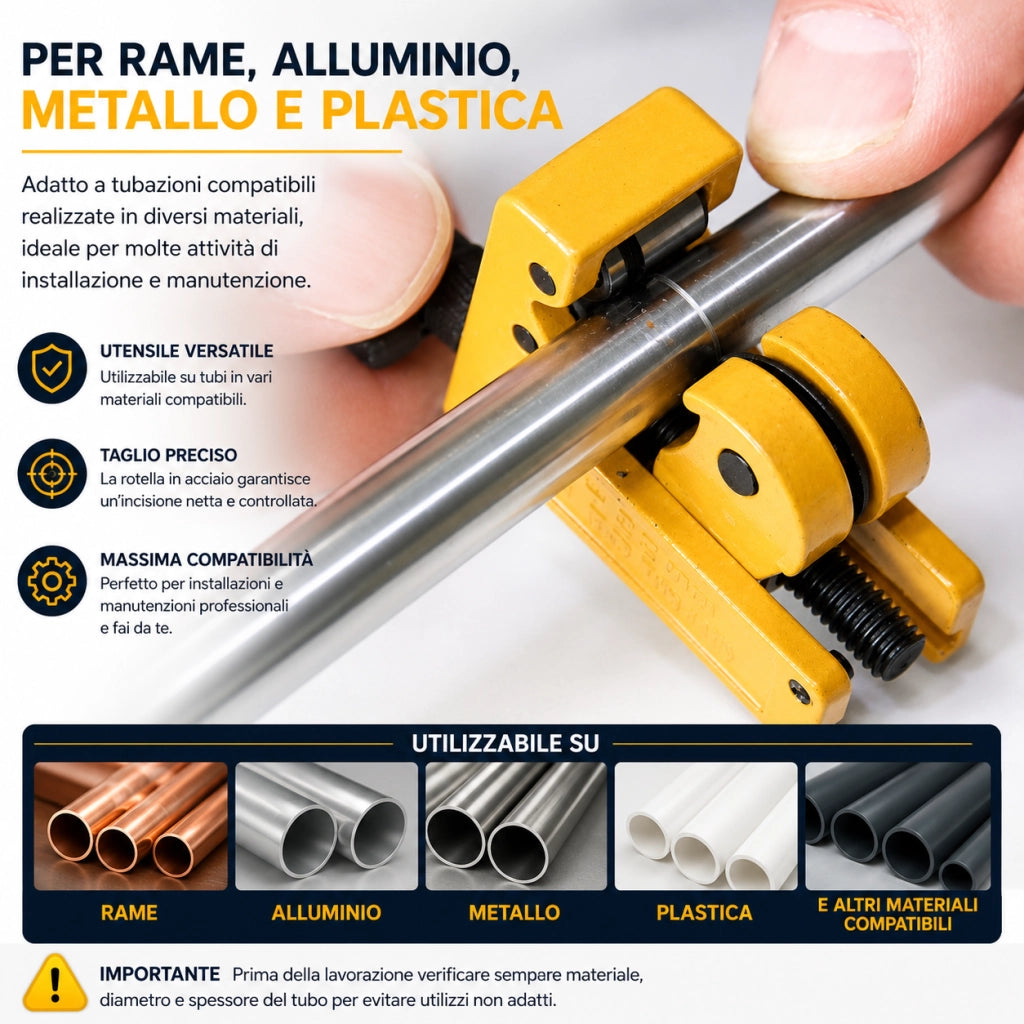 Tagliatubi a Rotella Regolabile 3-22 mm per Rame e Alluminio 270401