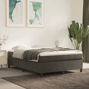 Giroletto a Molle con Materasso Grigio Scuro 140x190 cm Velluto 3144676