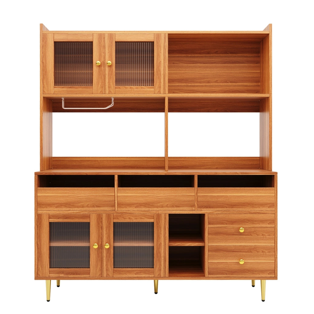 Libreria Alta con Vetrina ¨C MINIMAL ¨C Legno, Ripiani, Design Moderno, 39x145x171 cm