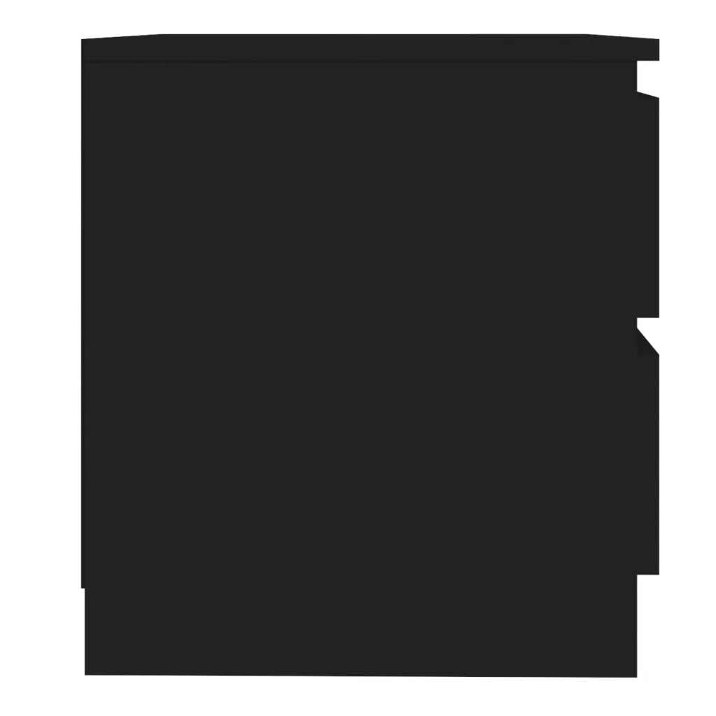 Comodino Nero 50x39x43,5 cm in Legno Multistrato 806195
