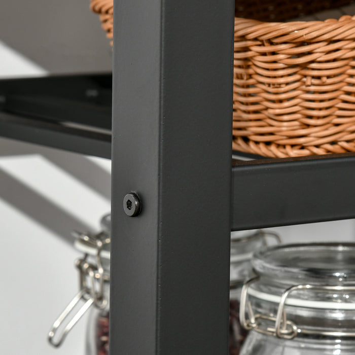 Carrello da Cucina 60x50x84,5 cm in Legno Truciolato Marrone