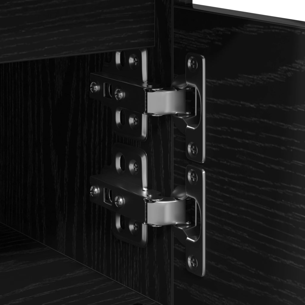 Comodini 2pcs Rovere nero 40x35x50 cm Legno ingegnerizzato