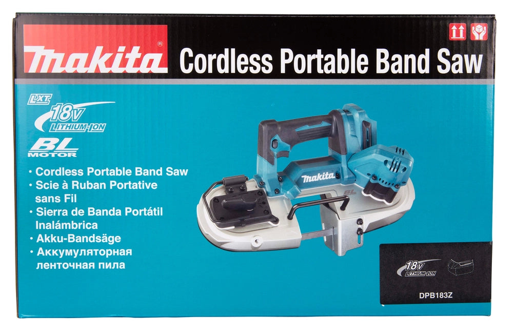 Segatrice a nastro a batteria Makita 18V brushless capacità 66x66mm naked - DPB183Z