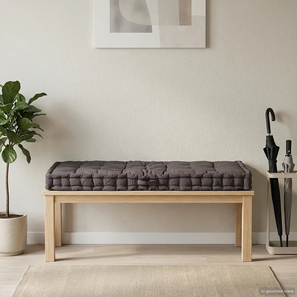 Cuscino per Pallet e Pavimento in Cotone 120x80x10 cm Antracite 48676